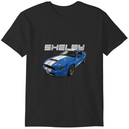Discover S197 Mustang GT 5.0L V8 Grabber Blue Car GT500 T-Shirts