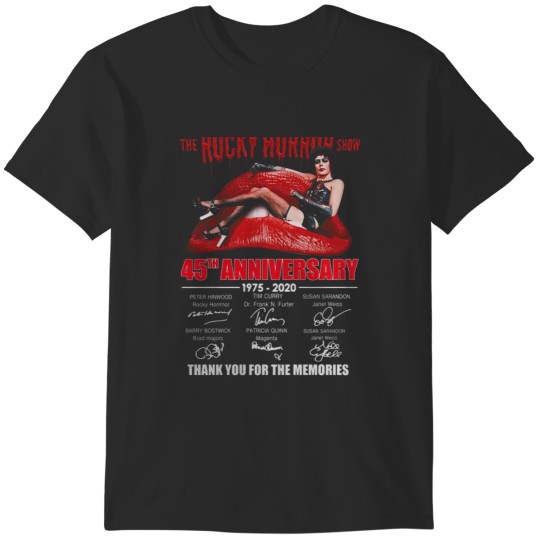 Discover The-rocky-horror-show-45th-anniversary-1975-2020-thank-you-for-the-memories-signatures t Shirt T-Shirts