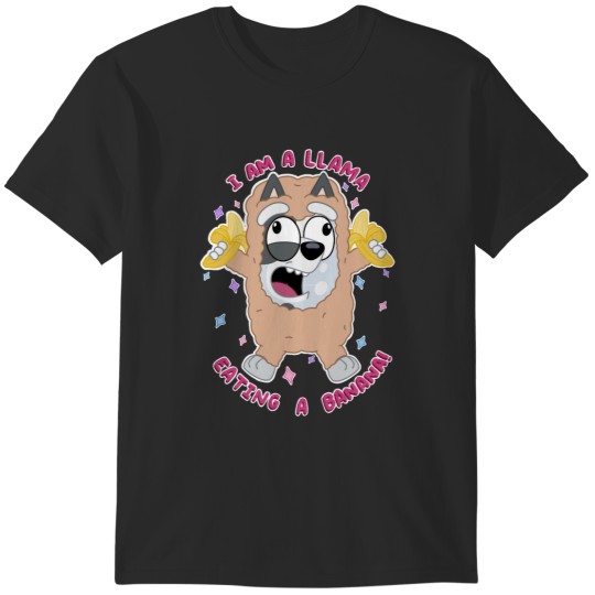 Discover I am a llama eating a banana! T-Shirts