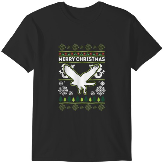 Discover Merry Christmas Red Tailed Hawk Ugly Xmas T-Shirts