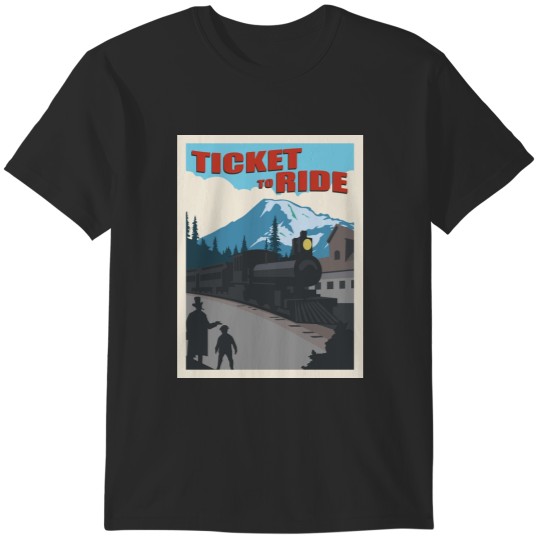 Discover Ticket to Ride Board Game- Minimalist Travel Style - Gaming Art T-Shirts