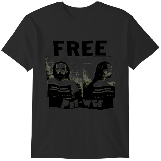 Discover Vintage 90s Free Pee Wee T   90s Free Pee Wee Paul Reubens Mug Shot T-Shirts