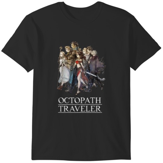 Discover Octopath Traveler® - Travelers Logo w White Text T-Shirts