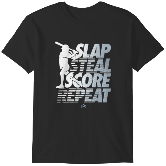 Discover Slap. Steal. Score. Repeat. Softball Tee T-Shirts