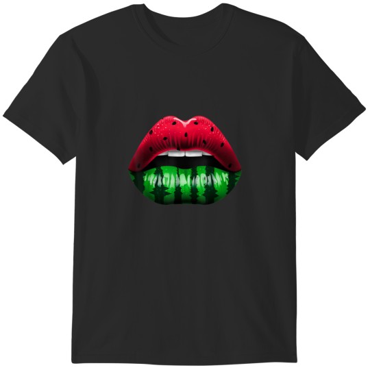Discover Watermelon Lips Funny Watermelon Day Women Sexy T-Shirts