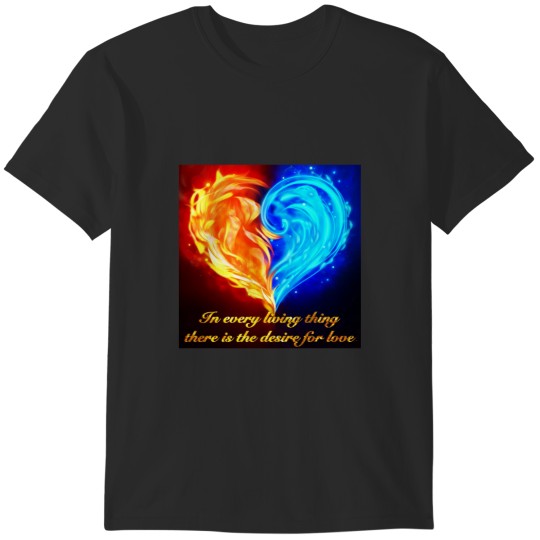 Discover Firee and Ice Heart T-Shirts