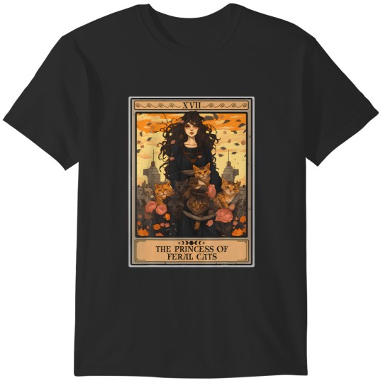Discover The Princess Of Feral Cats Tarot Card T-Shirts