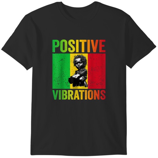 Discover Rasta Baby African Vintage Positive Vibrations J T-Shirts