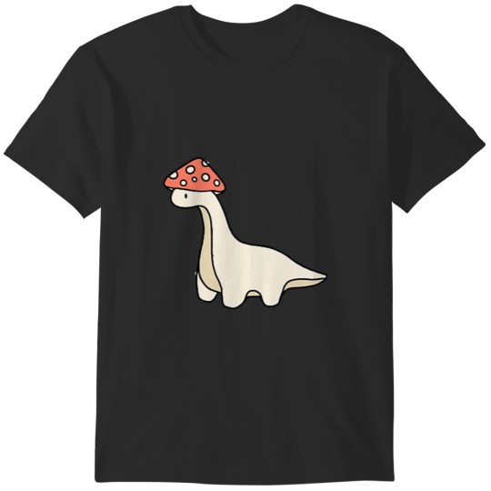 Discover Simple Red and White Mushroom Hat Brontosaurus Dinosaur T-Shirts