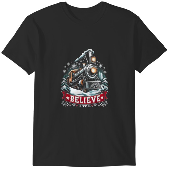 Discover All Aboard Polar Express North Pole Xmas Santa T T-Shirts