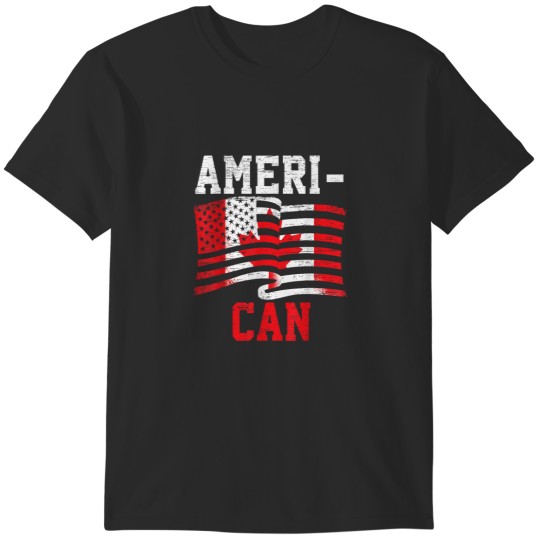 Discover American Canada America Flag Maple Leaf Proud Ca T-Shirts