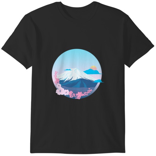 Discover Cherry Blossom and Mountain Fuji Active T-Shirts