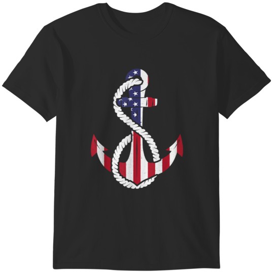 Discover American Flag Anchor Patrioticic Memorial Day 4T T-Shirts