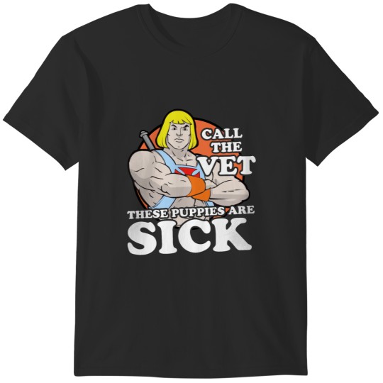 Discover Masters of the Universe He-Man Call the Vet, These Puppies Are Sick Men_s Short Sleeve Graphic Class T-Shirts