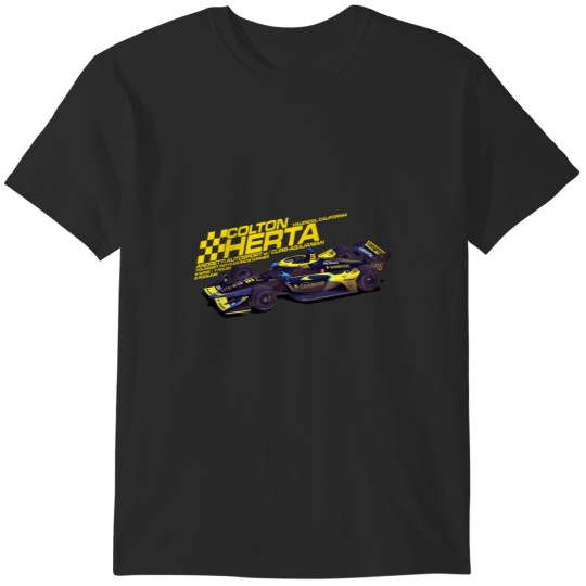 Discover Colton Herta 2022 (yellow on black) T-Shirts