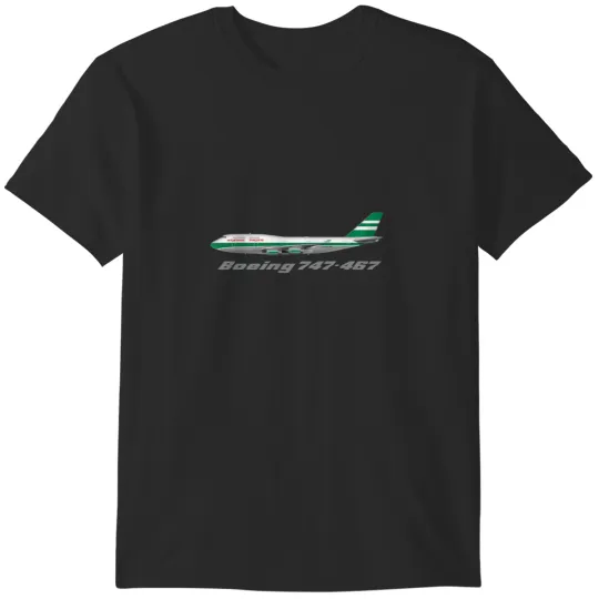 Discover Cathay Pacific 747-400 Lettuce Leaf Livery Design T-Shirts