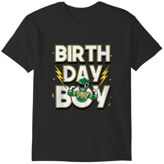 Discover s power rangers birthday boy green ranger logo youth t T-Shirts