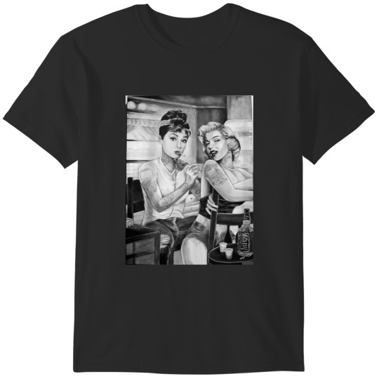 Discover Marilyn Monroe and Audrey Hepburn vintage design T-Shirts