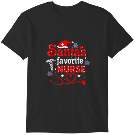 Discover Santa's Favorite Nurse Christmas T-Shirts