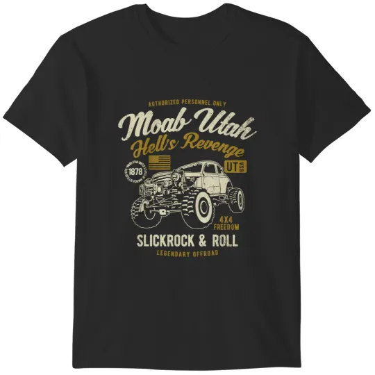 Discover moab utah hells revenge 4x4 vintage distressed style design T-Shirts