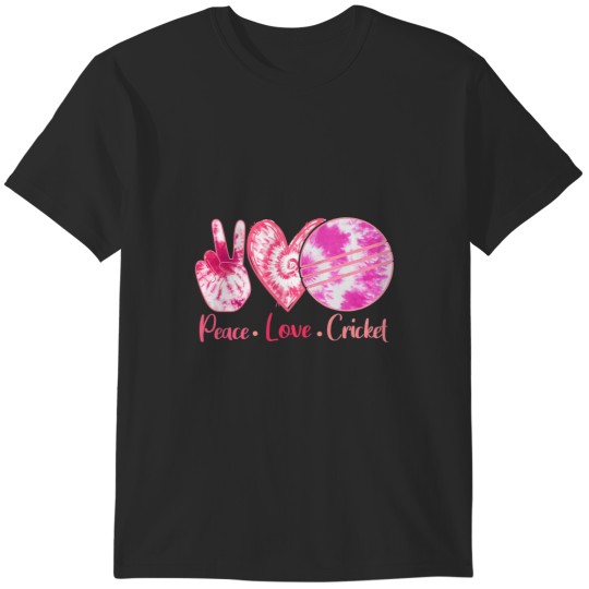 Discover Cricket Fan Tie Dye Peace Love Cricket Sport Lover Girl Women T-Shirts