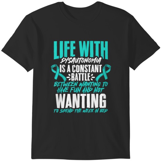 Discover with dysautonomia turquoise pots dysautonomia awareness T-Shirts