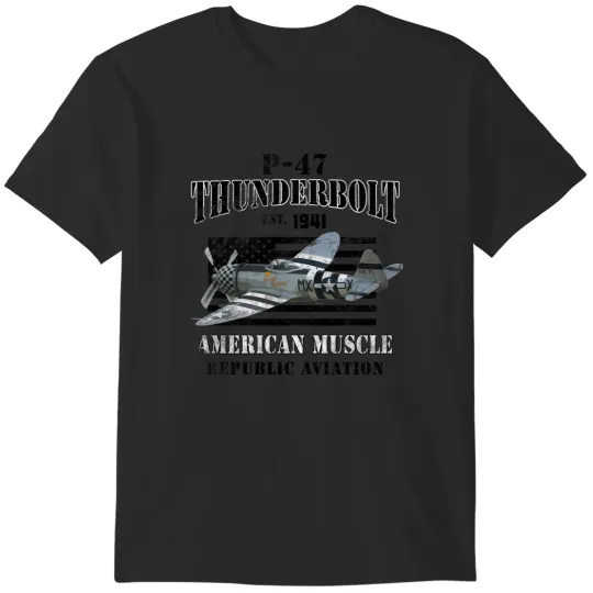 Discover p47 thunderbolt wwii fighter american muscle vintage T-Shirts