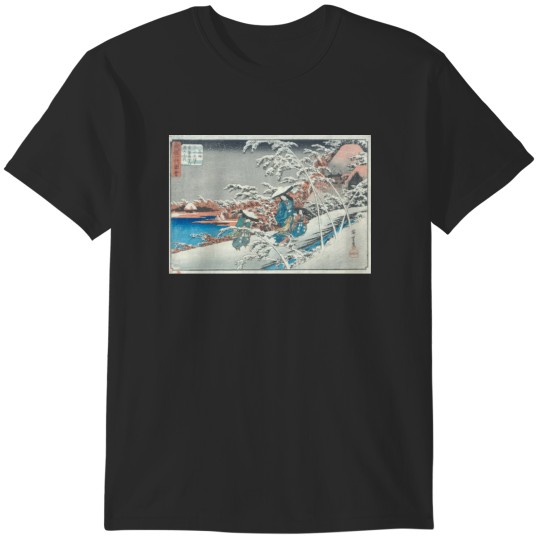 Discover Hiroshige - Tokiwa Gozen Woodblock Print T-Shirts