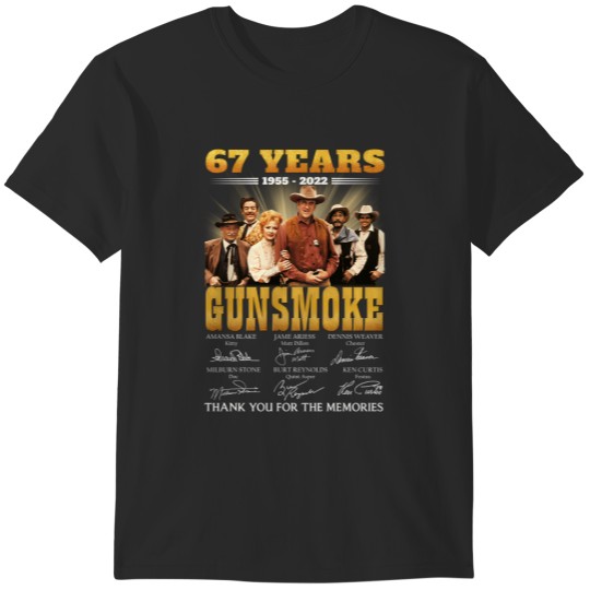 Discover 67 Years Gunsmoke Cast Signatures Thank You For Memories T-Shirts