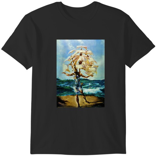 Discover Salvador Dali The Ship T-Shirts