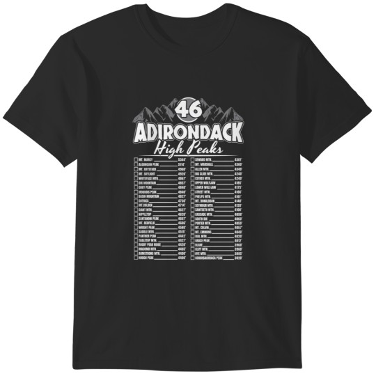 Discover 46 adirondack mountain climbing checklist T-Shirts