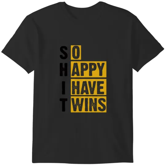 Discover Funny So Happy I have Twins Parents Tee Mom Pregnancy _amp_ Dad T-Shirts