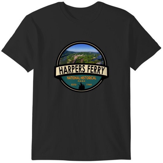 Discover Harpers Ferry National Historical Park Emblem Active T-Shirts