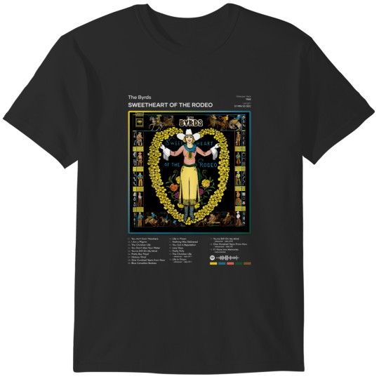 Discover 64 The Byrds - Sweetheart Of The Rodeo Tracklist Album T-Shirt T-Shirts