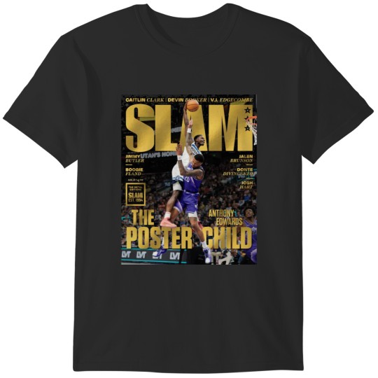 Discover Anthony Edwards Slam Cover Sticker T-Shirts