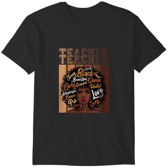 Discover WoJuneteenth Black Smart Teacher Afro Love Melanin African 9883 T-Shirts