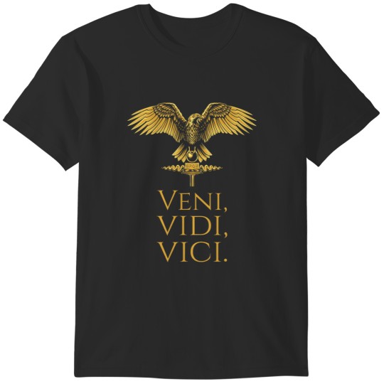 Discover Ancient Roman Eagle Julius Caesar Quote Veni Vidi Vici T-Shirts