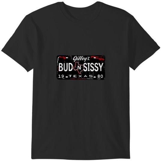 Discover Bud N Sissy License Plate Urban Cowboy Man's Tee Tshirt T-Shirts