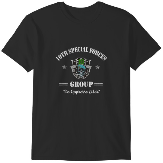 Discover 10th Special Forces Group Veteran 10th SFG De Oppresso Liber T-Shirts
