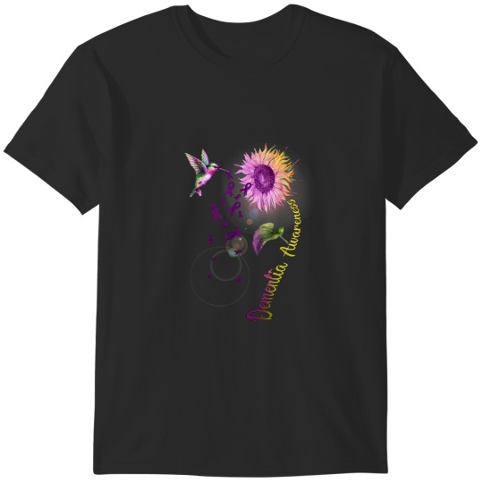 Discover Dementia Sunflower Hummingbird T-Shirts