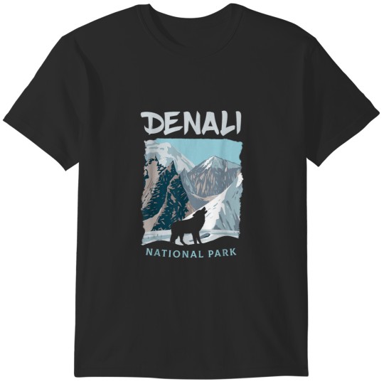 Discover Denali National Park US Wolf Alaska Wolves T-Shirts