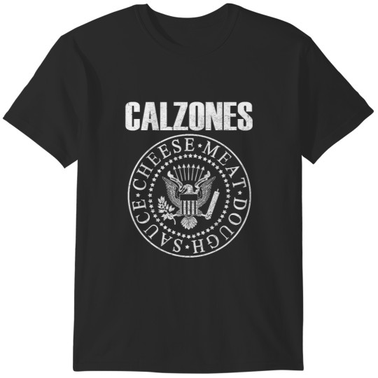 Discover CALZONES funny punk rock cooking T-Shirts