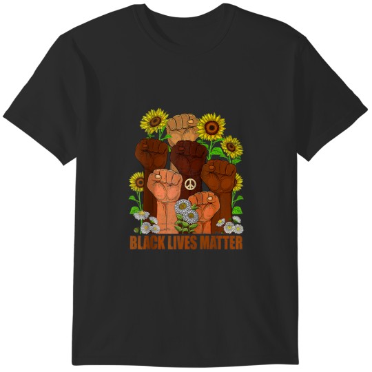 Discover Juneteenth Black History Lives Matter Raise Hand Sunflower  3033 T-Shirts