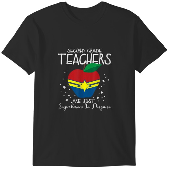 Discover 2nd Grade Teachers Are Just Superheroes In Disguise Gift T-Shirts