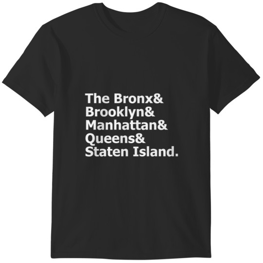 Discover The Five Boroughs NYC New York City T-Shirts