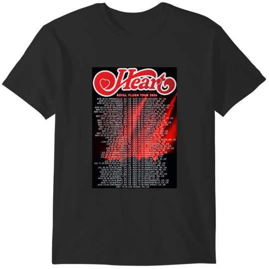 Discover HEART ANN WILSON AND NANCY WILSON ROYAL FLUSH TOUR 2024 T-Shirts