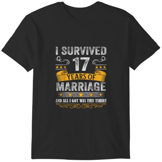 Discover 17th Wedding Anniversary shirt Couples Husband W T-Shirts