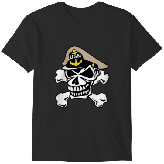 Discover Navy Chief Skull T-Shirts
