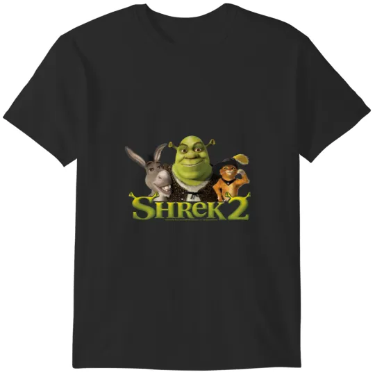 Discover Shrek 2 Group Shot Movie Logo T-Shirts