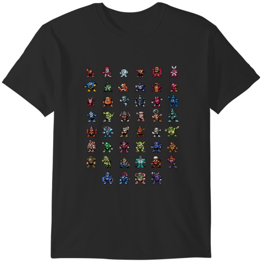 Discover Mega-Man 1-6 Robot Masters 1 T-Shirts